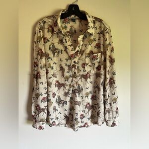 Tasha polizzi western print top